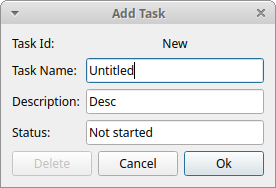 Add/edit task in English