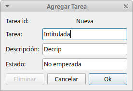 Add/edit task in Spanish